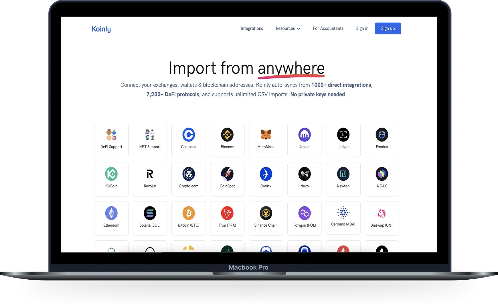 Koinly features image