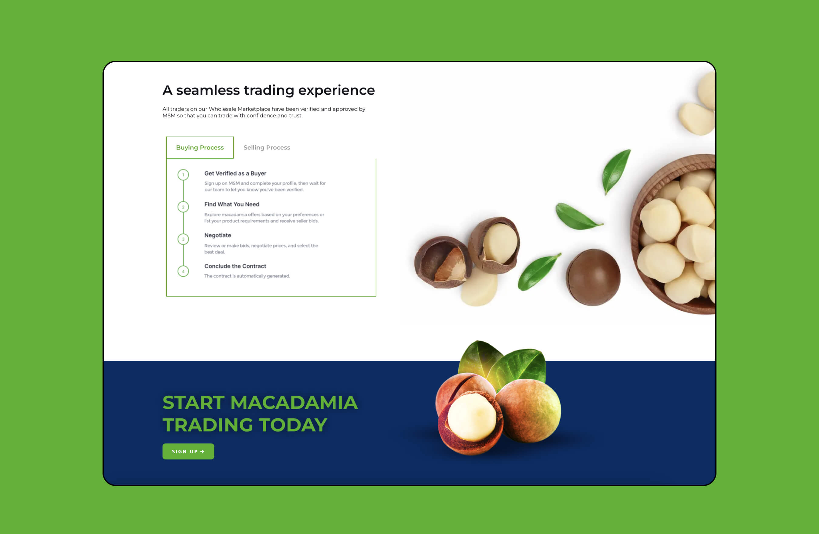Macadamia Sales Market screen
