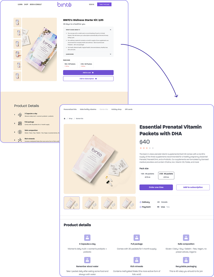 Binto interface image