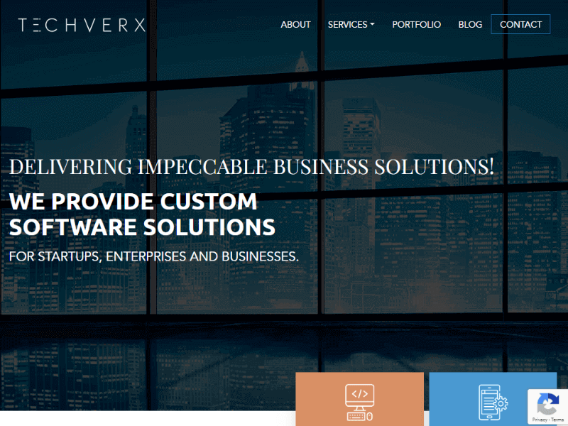 Techverx homepage