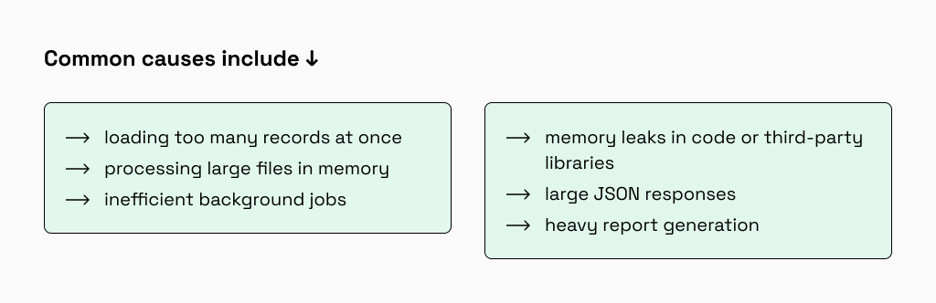 Common Rails memory issues that slow down SaaS applications