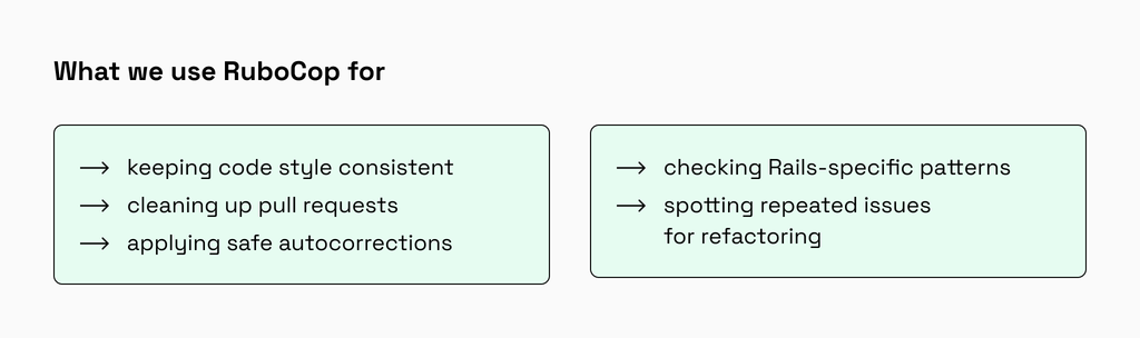 Rails code quality with RuboCop for cleaner pull requests and safer refactoring