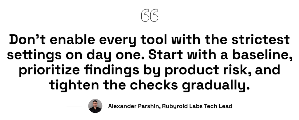 Gradual Rails quality gem setup based on product risk and team workflow