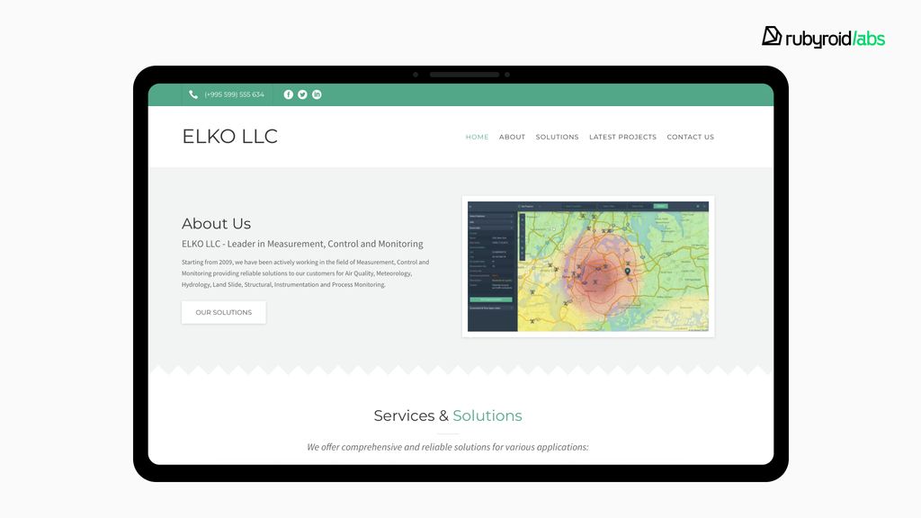 Dashboard delivered as a core feature of the enterprise weather station management system